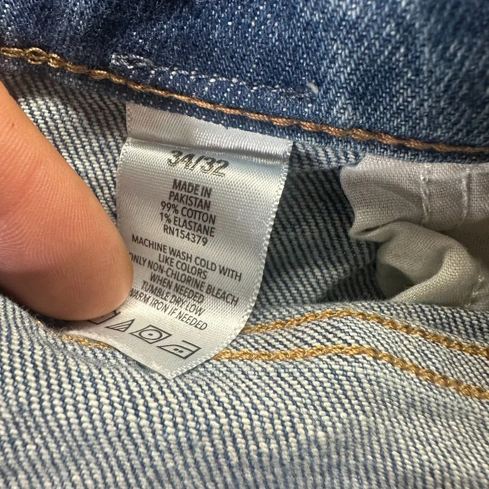 Aeropostale Jeans Mens 36x31 Blue Cotton Denim Straight Athletic Faded Stretch